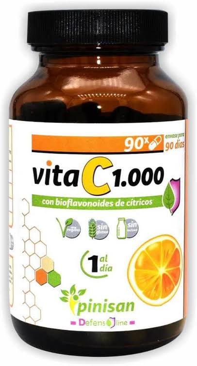 Vitamina C 1000 mg 90 cápsulas Pinisan – Refuerzo para el sistema inmunitario y energía diaria