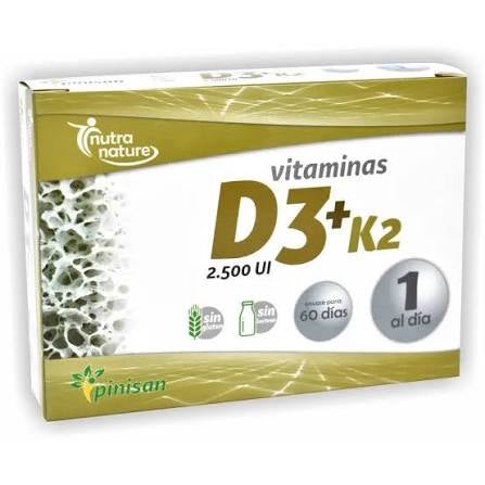Vitamina D3 + K2 NutraNature – Salud Ósea, Inmunidad y Corazón