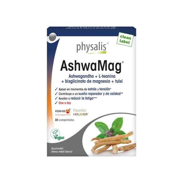Physalis AshwaMag 30 Comprimidos – Estrés, Relajación y Sueño Natural