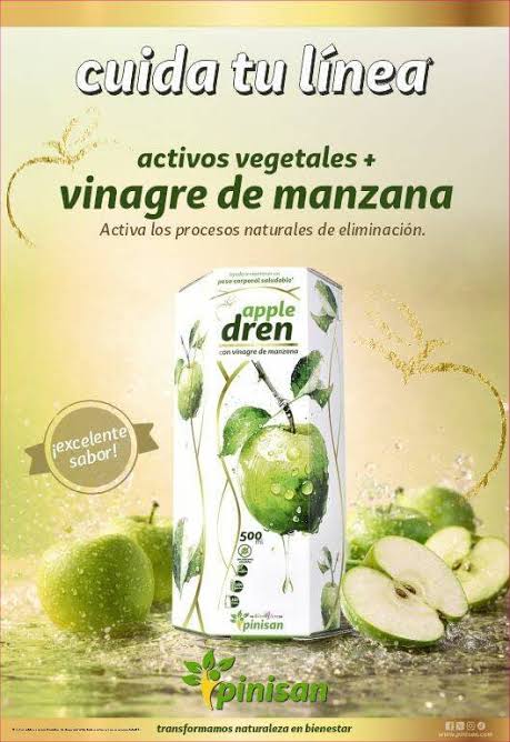 Apple Dren 500 ml Pinisan – Drenante Natural con Manzana para Detox y Retención de Líquidos