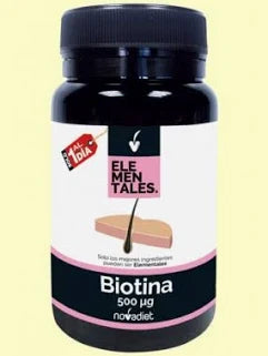 Biotina 500 mcg – Suplemento para cabello, piel y uñas (Elementales)